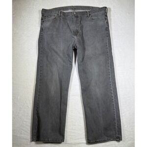 Levi Strauss 569 Loose Straight Jeans Mens W42 L30 Dark Gray Denim Pants